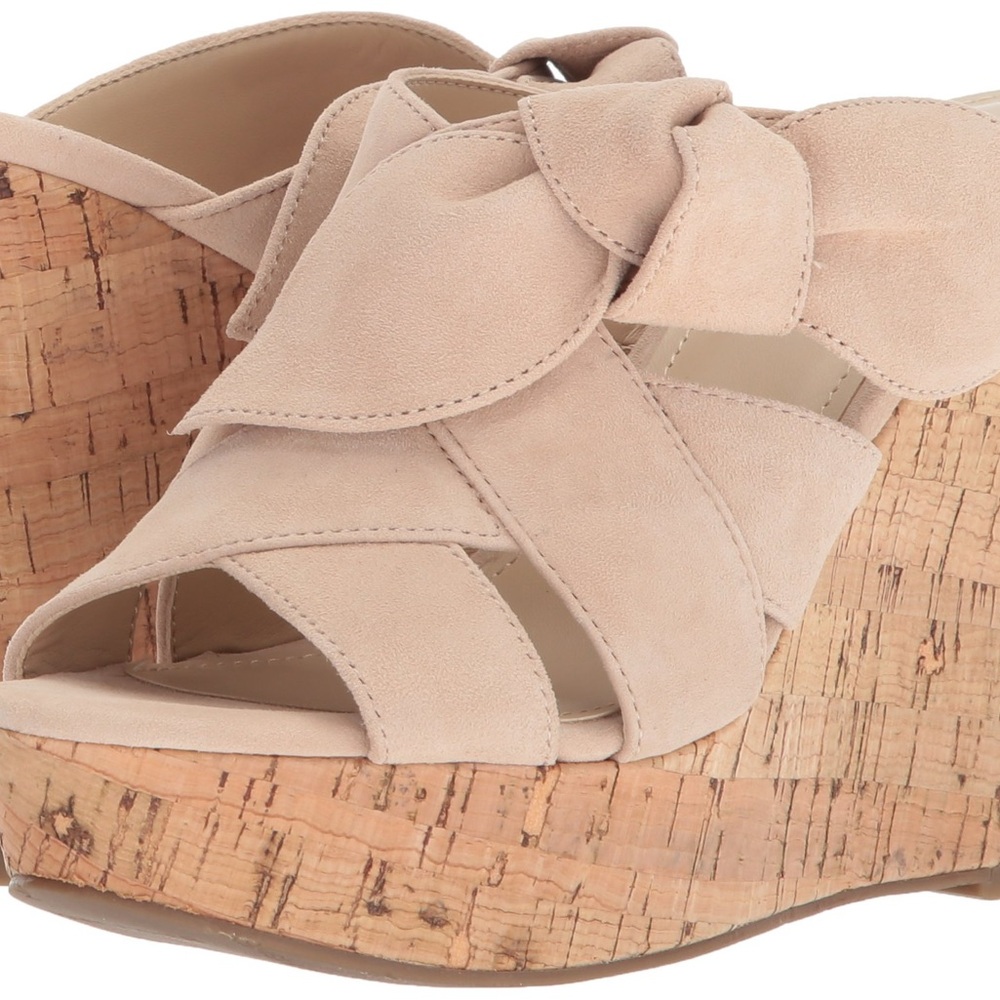 Marc Fisher Cream Wedge Sandals